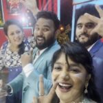 Archana Chandhoke Instagram - #galattaawards successfully done ✅🔥 Yesterday was lit 🔥🔥 Anchors vibe during @atlee47 anna entry 🔥 @archanachandhoke @rjvijayofficial @vjpaaru Costume outfit: @trymeraki ( vj ashiq ) Thank you @muja_here bro