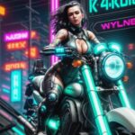 Archana Gautam Instagram - @archanagautamm riding on her NeonPunk Bike in #KhatronKeKhiladi by @colorstv Music: I am Rider 🏍️ For more AI 🤖 content follow me ( BINARY SHAMAN) on Instagram I'd: @bsx0101 ( BINARY SHAMAN: Playing with 0️⃣s & 1️⃣s using AI 🅰️1️⃣ ) #archanagautam #archanagautamm
