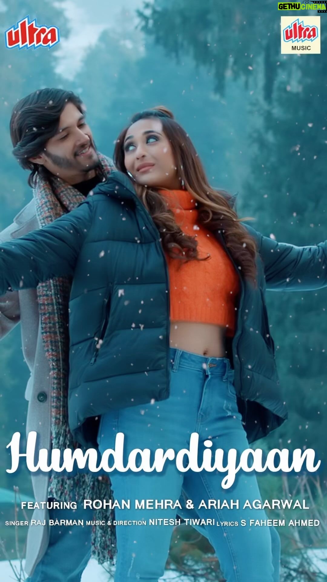 Ariah Agarwal Instagram - Our most awaited Valentine Special song #Humdardiyaan OUT NOW ❤️ LINK IN MY LATEST STORY! Singer: Raj Barman Artist: Rohan Mehra & Ariah Agarwal Lyrics: S. Faheem Ahmed Music Composer: Nitesh Tiwari Director: Nitesh Tiwari DOP: Shakti Indoria Choreographer: Vikram Sarkar Pre & Post : The NRT Entertainment Executive Producer: Sameer Husain Produce by S and S Entertainment @niteshtiwari121 @rohanmehraa @itisariah @iamrajbarman #valentinesdayspecial #newsong #romanticsong #bollywoodsong #valentinespecial #newsong2023 #newsongalert #fallinloveagain #newsongrelease #SandSEntertainment #thenrtentertainment #niteshtiwari #niteshtiwaricomposer #ultramusic #ultraentertainment #ultra #ultrabollywood