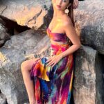 Ariah Agarwal Instagram - I couldn’t decide which picture should go first.. which is your favourite? ❤️🧡💛💜💚 Gorg outfit by @juju.pret Clicked by @nirali_manek . . . #ariahagarwal #jujupret #anchaviyoresort #summervibes #explorepage #colorgrading #colormelt #rainbow Anchaviyo