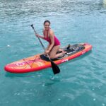 Ariah Agarwal Instagram - Snorkelling in the caves, Water toys in the turquoise ocean, paddle boarding to the corals, sipping cava on the boat deck. All of this with my special girls 🩵 Best day in the water w @takeoffibiza . . . Ibiza, Spain. Cala Bassa