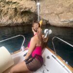Ariah Agarwal Instagram - Snorkelling in the caves, Water toys in the turquoise ocean, paddle boarding to the corals, sipping cava on the boat deck. All of this with my special girls 🩵 Best day in the water w @takeoffibiza . . . Ibiza, Spain. Cala Bassa