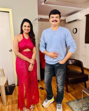 Ariyana Glory Instagram - Congratulations to the team #skanda on the Cult Success 
#skanda success interview

Costume @firoz_design_studio
