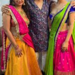 Ariyana Glory Instagram - The SRK fever just got to us 🥰🥰 & it continues to spread like wildfire ❤️ Love you @iamsrk 🫶🏼 #jawan #srk @ariyanaglory @ashu_uuu @anchorravi_offl #anchorravi #dance #ramayyavasthavayya