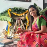 Ariyana Glory Instagram - Happy vinayaka chavithi to everyone 🙏🙏🙏 #ganeshchaturthi #festival #2023 Saree by @firoz_design_studio