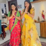 Ariyana Glory Instagram – Happy vinayaka chavithi to everyone 🙏🙏🙏 

#ganeshchaturthi #festival #2023

Saree by @firoz_design_studio