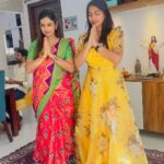 Ariyana Glory Instagram - Happy vinayaka chavithi to everyone 🙏🙏🙏 #ganeshchaturthi #festival #2023 Saree by @firoz_design_studio