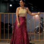 Arya Instagram - Life is a party … Dress like it…. Costume @alankaraboutique Styling @sabarinathk_ MUA @shoshank_makeup #shootlife #work #lovemyjob #asianet #startmusic #tv #malayalam #dressup #makeup