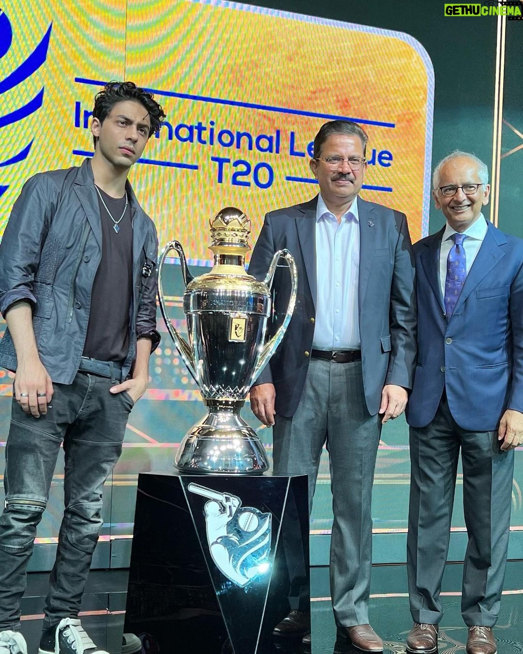 Aryan Khan - 1 Million Likes - What an awesome looking trophy! Had a great evening at the ILT20 trophy reveal event. Wishing @ilt20official and @adkriders a fantastic inaugural season.