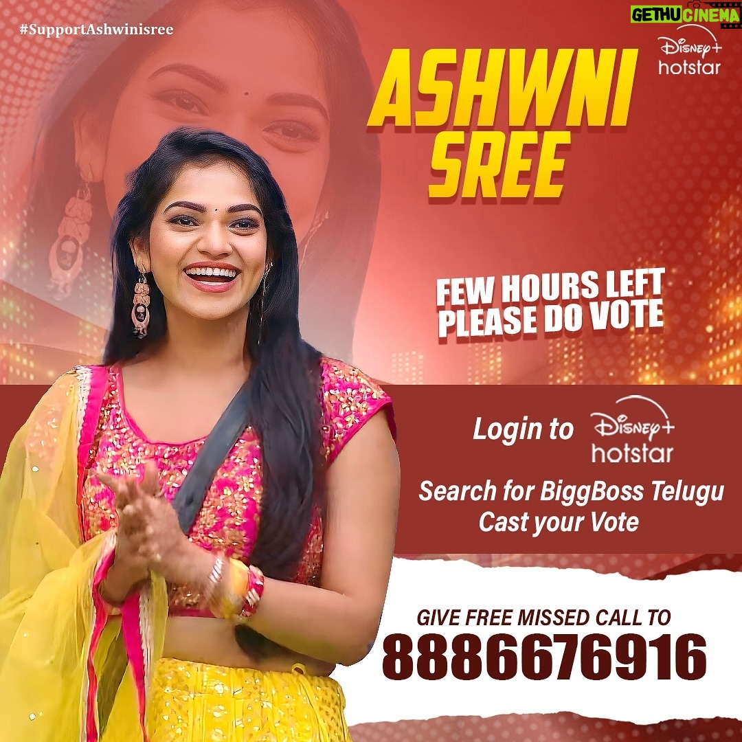 Ashwini Sree Instagram - Few hours left show some love and support How to vote? * Login to Disney plus hotstar * Search Biggboss Telugu 7 * Tap on vote * Cast 1 vote to ASHWINI SRI * Give 1 missed call to 8886676916 #BiggBoss #BiggBossTelugu #BiggBoss7Telugu #BiggBossSeason7 #BiggBoss7TeluguUpdates #DisneyplusHotstar #Hotstar #Starmaa #Trending #TrendingReels #Explore #Viral #ViralReels #Instagram #biggboss #biggboss7telugu #starmaa #maa #ashwiniisree #ashwini #Arabianhorse #sree