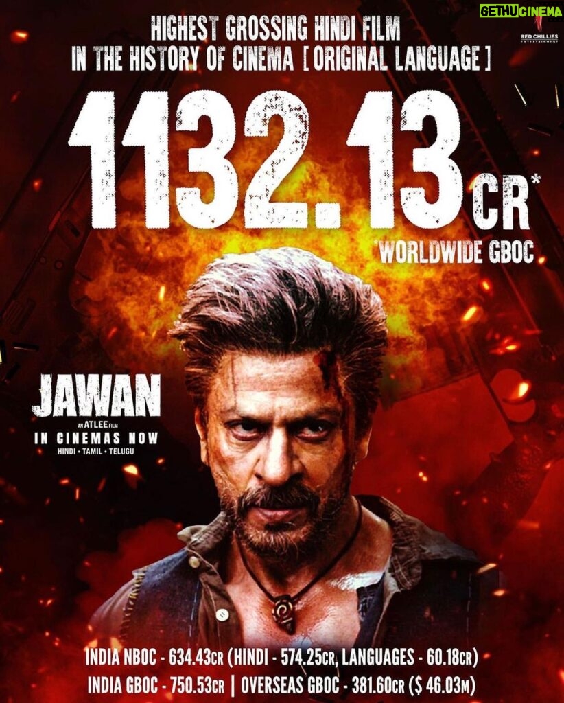 Atlee Kumar Instagram - #Jawan https://linktr.ee/Jawan_BookTicketsNow Watch #Jawan in cinemas - in Hindi, Tamil & Telugu.