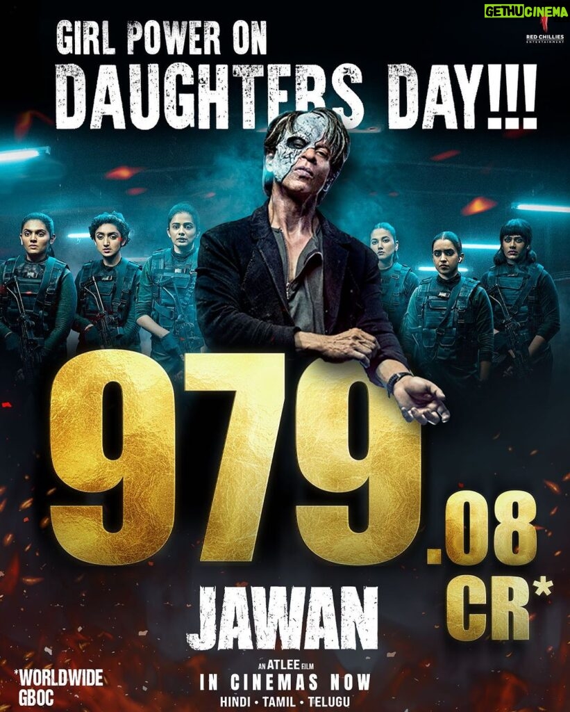 Atlee Kumar Instagram - Girl Power all the way, and the Box Office numbers are here to say! 💪🔥 Book your tickets now! https://linktr.ee/Jawan_BookTicketsNow Watch #Jawan in cinemas - in Hindi, Tamil & Telugu.