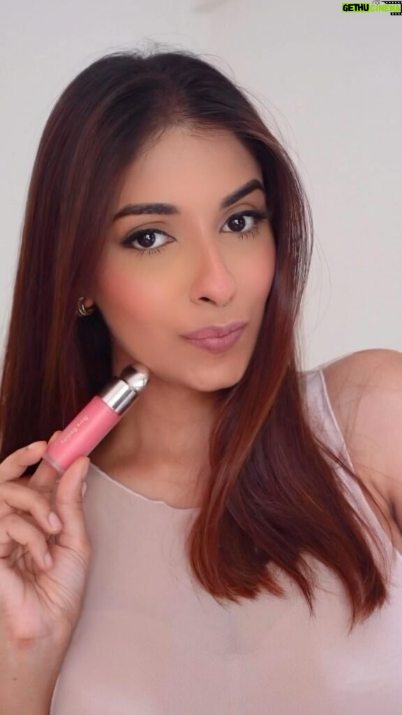 Avantika Hundal Instagram - You try this and there’s no going back! This @rarebeauty liquid blush has the most vibrant pigmentation and a glow that won’t quit. I can easily say this is the most long lasting blush I’ve ever used! Once you experience it’s allure, there’s no turning back 💕 I’m wearing shade “happy”