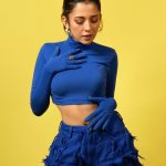 Barkha Singh Instagram - Clearly had a lot of fun with this one 💛💙 📸 @vaspaan_shroff Wearing @_huemn Jewellery @iblamebeads Styled by @shwetaputhhran @styledbyshwetaputhhran HMU @payalgore_ #blue #monochorme #pop #outfitinspiration #staystylish