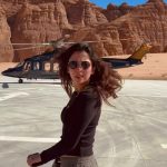Barkha Singh Instagram - A #aerialview of #AlUla 🚁 #TravelwithB #saudiarabia #ExperienceAlUla #trendingaudio #travel #helicopter #helicopterride #wanderlust #rockformations #Ancientcity #archeologicalsite