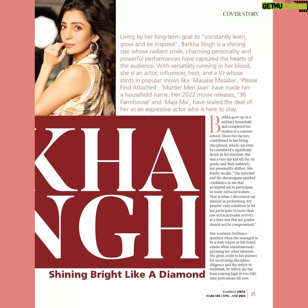 Barkha Singh Instagram - π Barkha Singh: Shining Bright Like A Diamond π Introducing Barkha Singh, a radiant star who has captured hearts worldwide with her captivating smile, powerful performances, and unwavering determination. π β¨ From being a state topper to achieving remarkable success as an actor and influencer, she serves as a true inspiration, gracefully and effortlessly managing two full-time professions. Barkha Singh graces the Cover Page of Passion Vista's Second Quarterly Edition of 2023, emanating brilliance and serving as a beacon of inspiration to all. π«π¬ To delve into the awe-inspiring journey of Barkha Singh, kindly visit our website, or explore our editions on Amazon Kindle, Joomag & Magzter. Unified Brainz