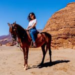 Barkha Singh Instagram - Picture this lovelies - you go #Horseriding in the middle of a #desert surrounded by colossal rock formations that hold ancient secrets.. blue skies, wind in my hair, heart racing and a gorgeous but really gassy #ArabianHorse 🐎 Felt like a dream! ✨✨ 📸 @flashstudiosofficial #ExperienceAlUla #TravelwithB #AlUla #SaudiArabia #wanderlust #travel #traveldiaries #travelcontent #destinations #desert #arabic #experiencesoverthings