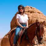 Barkha Singh Instagram - Picture this lovelies - you go #Horseriding in the middle of a #desert surrounded by colossal rock formations that hold ancient secrets.. blue skies, wind in my hair, heart racing and a gorgeous but really gassy #ArabianHorse 🐎 Felt like a dream! ✨✨ 📸 @flashstudiosofficial #ExperienceAlUla #TravelwithB #AlUla #SaudiArabia #wanderlust #travel #traveldiaries #travelcontent #destinations #desert #arabic #experiencesoverthings