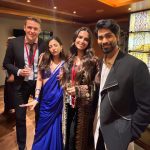 Barkha Singh Instagram - Imma call this #photodump a #Sari night ✨ Had the pleasure of having dinner with the ambassador of UAE for India and met a bunch of dosts and also celebrated a friends engagement ✨🫶🏼 #photodump #saree #love #light #joy