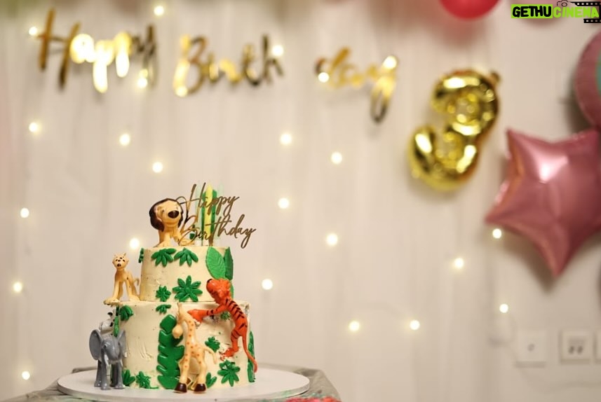 Bhama Instagram - Thank you @reara_cakes🩷 For my Gauri’s 3rd Birthday 🩷