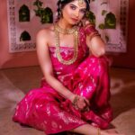 Bhavika Sharma Instagram - NAVRATRI DAY 8 Look featuring the beautiful @bhavikasharma53 in a Modern Goddess Avatar where she represents Color Pink , 8th Color of Navratri 💖 . . Shoot Concept & Designed By:- @nehaadhvikmahajan @bridalsbynam . 💄MUA , Hair & Styling :- @nehaadhvikmahajan . Assisted By :- @styleby_vaishnavi . 🥻Saree :- @neerusindia . 💍Jewelery :- @sonisapphire . 🎥:- @abhay_r_kirti . #bhavikasharma #makeup #ootd #nehaadhvikmahajan #makeupbyme💄 #nammakeovers #bride #to #be #bridal #look #bridalmakeupartist #destinationweddingmakeupartist #weddingmakeup #hair #hairstyling #nammakeovers #bollywood #television #makeupartist #mumbai #traveller #all #over #the #globe