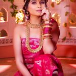 Bhavika Sharma Instagram - NAVRATRI DAY 8 Look featuring the beautiful @bhavikasharma53 in a Modern Goddess Avatar where she represents Color Pink , 8th Color of Navratri 💖 . . Shoot Concept & Designed By:- @nehaadhvikmahajan @bridalsbynam . 💄MUA , Hair & Styling :- @nehaadhvikmahajan . Assisted By :- @styleby_vaishnavi . 🥻Saree :- @neerusindia . 💍Jewelery :- @sonisapphire . 🎥:- @abhay_r_kirti . #bhavikasharma #makeup #ootd #nehaadhvikmahajan #makeupbyme💄 #nammakeovers #bride #to #be #bridal #look #bridalmakeupartist #destinationweddingmakeupartist #weddingmakeup #hair #hairstyling #nammakeovers #bollywood #television #makeupartist #mumbai #traveller #all #over #the #globe