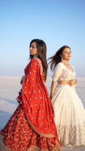 Bhavini Purohit Instagram - It was so much fun,shooting together again! . Cherished our makeup room days from Set of Saath Nibhana saathiya- From Gossiping to doing Makeup together to Rushing to the location 😂😂 . Location: @rannutsav ,Bhuj . Concept- @dhavalmavreck . Outfits - @loveandlabelsbyhemakshii . . . VideoCr- @pratik_kharat_ Video Edited - @dhavalmavreck . #influencer #style #sisters #traditionalwear #ethinicwear #indian #together #crazy #travel #travelreels #devoleena #bhavinipurohit