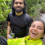 Bhavini Purohit Instagram - Your first Trek Together 🧿 I m forever grateful for doing this with babe, so much fun, adventure ,madness ,laughter and Crazy difficult trek 😝 . Thanks to @natra_wild for joining us| . #influencer #trek #babe #love #couple #monsoon #monsoonseason #rainny #réel #trend #bhavinipurohit