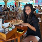 Bhavini Purohit Instagram - Love the tan I got in bali 😃😅😝 ,My best way to drink cocktails 😂 >> swipe Right . We had yummiest pizza n amazing cocktails 😍 @dhavalmavreck . Location- @finnsbeachclub . #influencer #bali #travel #couple #crazy #beachclubs #beach #beachlife #vibes #cool #travelgram #trending #bhavinipurohit Finns Beach Club