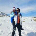 Bhavini Purohit Instagram - Happiest Birthday Love 🫶🏻 . Wishing you lots of love n happiness♥️ ,I love to annoy you ,travel with you n make most of the best travel memories with you Holding hands n travelling world together . #birthday #wishes #husband #babe #love #trendingreels #kashmir #dhaval4bhavini #bhavinipurohit Gulmarg, Kashmir