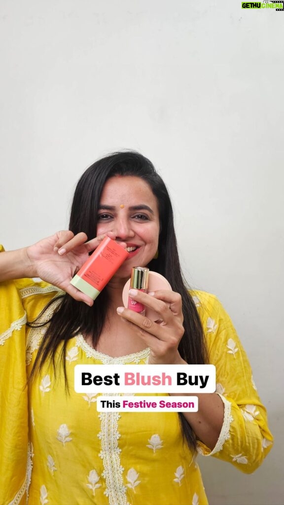Bhavini Purohit Instagram - Best Blush buy this Festive season! My Top 3 Picks 🫶🏻 . Let me know which one you guys love from this 03, in comments 😍 . #influencer #makeup #makeuplover #trending #festive #festivevibes #makeuplover #best #top #actor #bhavinipurohit