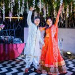Bhoomika Dash Instagram - Under the sky, beneath the lights, surrounded by love and craziness on sangeet night ❤️ With my superstar behena @officialbhoomikadash ❤️🫶 Padmaja Premium