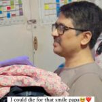 Celesti Bairagey Instagram - Papa watching me on TV, and that smile😭❤️ #papa #father #fatherdaughter #grateful #smile #happiness