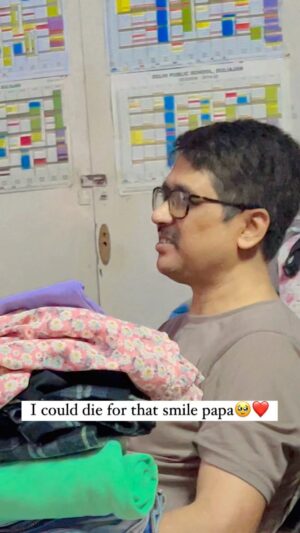 Celesti Bairagey Instagram - Papa watching me on TV, and that smile😭❤️
#papa #father #fatherdaughter #grateful #smile #happiness