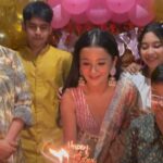 Celesti Bairagey Instagram - 12.03.2023 #birthday with #family ❤️ #grateful #happiness #love #home Outfit @oldmarigoldindia Earings @theblingbag Duliajan, India