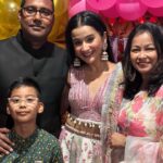 Celesti Bairagey Instagram - 12.03.2023 #birthday with #family ❤️ #grateful #happiness #love #home Outfit @oldmarigoldindia Earings @theblingbag Duliajan, India