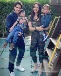 Celina Jaitly Instagram - Of all our many photos together, this will always be my favourite… You with your baby number 1 and me with my baby number 4. Happy birthday “Lord of the snakes” @tusshark89 wishing you a lovely year ahead. #happybirthday #tussharkapoor #celinajaitly #celinajaitley #celina #bollywood #missindia #missuniverse Dubai Polo & Equestrian Club