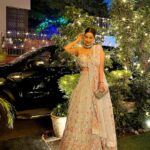 Chestha Bhagat Instagram - Bright lights, full stomach, can’t lose 😊🤪 #diwalidoneright Styling: @shreeyamongia @stylbyshreeyamongia Outfit: @ranshcouture @savyacouture Jewels: @suhana_art_and_jewels