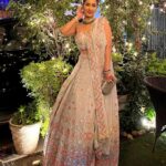 Chestha Bhagat Instagram - Bright lights, full stomach, can’t lose 😊🤪 #diwalidoneright Styling: @shreeyamongia @stylbyshreeyamongia Outfit: @ranshcouture @savyacouture Jewels: @suhana_art_and_jewels