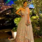 Chestha Bhagat Instagram - Bright lights, full stomach, can’t lose 😊🤪 #diwalidoneright Styling: @shreeyamongia @stylbyshreeyamongia Outfit: @ranshcouture @savyacouture Jewels: @suhana_art_and_jewels