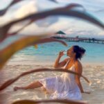 Chestha Bhagat Instagram - Moments like this ❤️🏝️🥂🧜‍♀️🐬🌊🌅 @adaaranmeedhupparu @adaaranprestigewatervillas @planmyleisure Adaaran Select Meedhupparu - Maldives