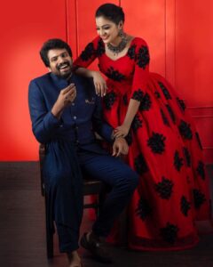 Chitra Instagram - I am who I am because of you. We may have our challenges, our stumbles and our disagreements, but as long as we are still together and love one another, nothing else matters. 😍😍 Concept & styling : @sugu_star Make up : @glitters_makeup_hair Photography : @alex_judeson costumes : @gasudesigners @hemas_gasu_designers_studio Designer : @sugu_star #Ramu #conceptsbygasudesignersstudio