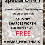 Chitra Instagram – http://www.instagram.com/ammas_healthmix

@ammas_healthmix 
✔Nutritionist approved. 
✔Zero preservatives and sugar. 
✔High quality products. 
✔Organic pesticide free products only. 
✔Suitable for even 6months plus babies.. 

Commercially popular health mixes use 85 percent ragi to bulk up their product. 
Ammas_healthmix priortizes high quality ingredients and uses correct proportions. 
All dry fruits are sourced from most famous retailers for dry fruits only. 
Made to order.. 
Available throughout the country.