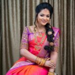Chitra Instagram - MUA @lavanyaeuginebridalmakeup Saree by @swathisonline Blouse by #savinidii Jwell by @new_ideas_fashions