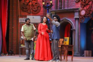 Chitra Instagram - Watch KPY season 9 only on Vijay tv 😍🥰
Thank u @thomson_1982 😍 for inviting me 😍
Photography @poovarasanphotography 
Costume by @zaraglamzfit
