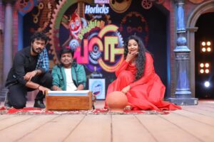 Chitra Instagram - Watch KPY season 9 only on Vijay tv 😍🥰
Thank u @thomson_1982 😍 for inviting me 😍
Photography @poovarasanphotography 
Costume by @zaraglamzfit