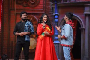 Chitra Instagram - Watch KPY season 9 only on Vijay tv 😍🥰
Thank u @thomson_1982 😍 for inviting me 😍
Photography @poovarasanphotography 
Costume by @zaraglamzfit