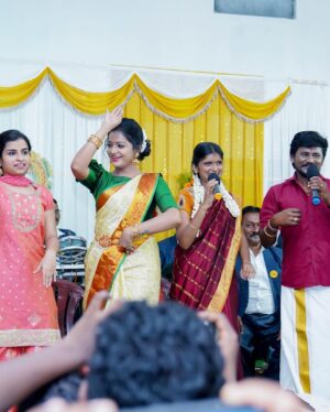 Chitra Instagram - Event tym @ erode 

Pro and Photography @solamedia_starz
Saree @valarweddingsarees 
Blouse @zaraglamzfit 
MUA @makeupartistkalai