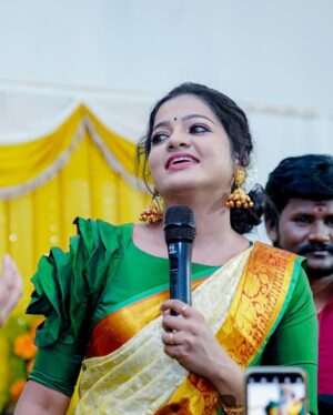 Chitra Instagram - Event tym @ erode 

Pro and Photography @solamedia_starz
Saree @valarweddingsarees 
Blouse @zaraglamzfit 
MUA @makeupartistkalai