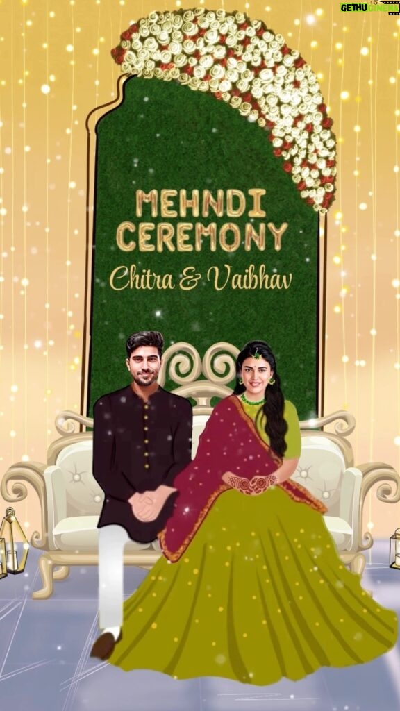 Chitra Shukla Instagram - And it begin's #mehandi #vcwedding #vaibhavupadhyay #chitrashukla Beautiful design by @pv_artgallery